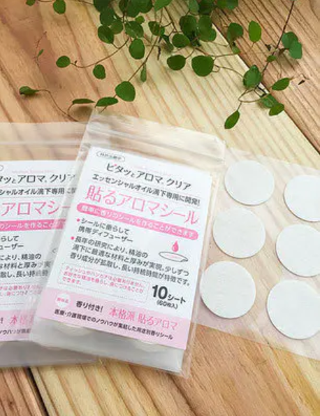 【特許取得済】貼るアロマシール／香料・精油・試薬等滴下専用に開発