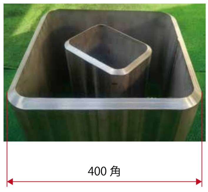 ステンレス鋼​ SA コラム（角形鋼管）の開先加工