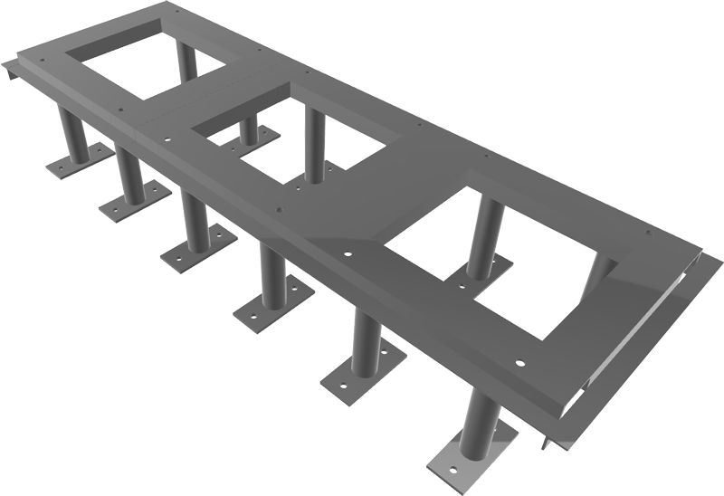 【BCP・浸水対策】フリーアクセス用架台 自立盤用架台 | 八州電工 - Powered by イプロス