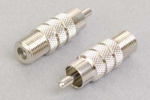 同軸コネクタ用変換アダプタ F型メス－RCAオス（75Ω） ネット