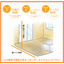 Custom-made unit bath that can be set in 1cm increments.
