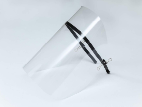 最前線で働く方必見！飛沫感染の防止【軽量フェイスシールド】