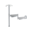 Horizontal arm for IV bag and infusion pump installation