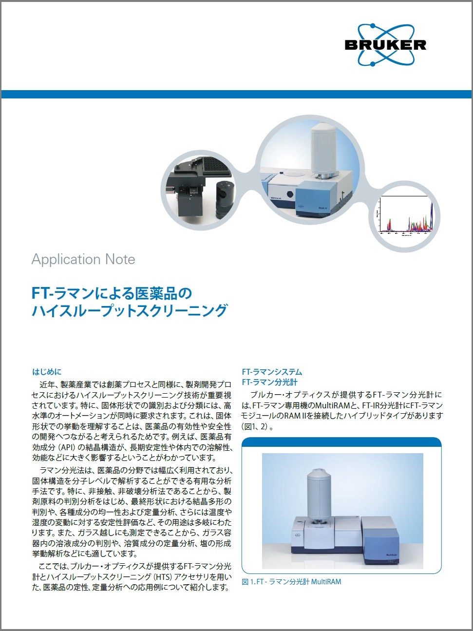 FT-ラマンによる医薬品のハイスループットスクリーニング