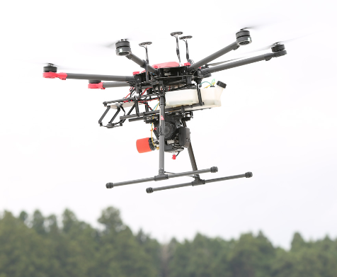 ガソリンエンジンの発電によるハイブリッドドローン