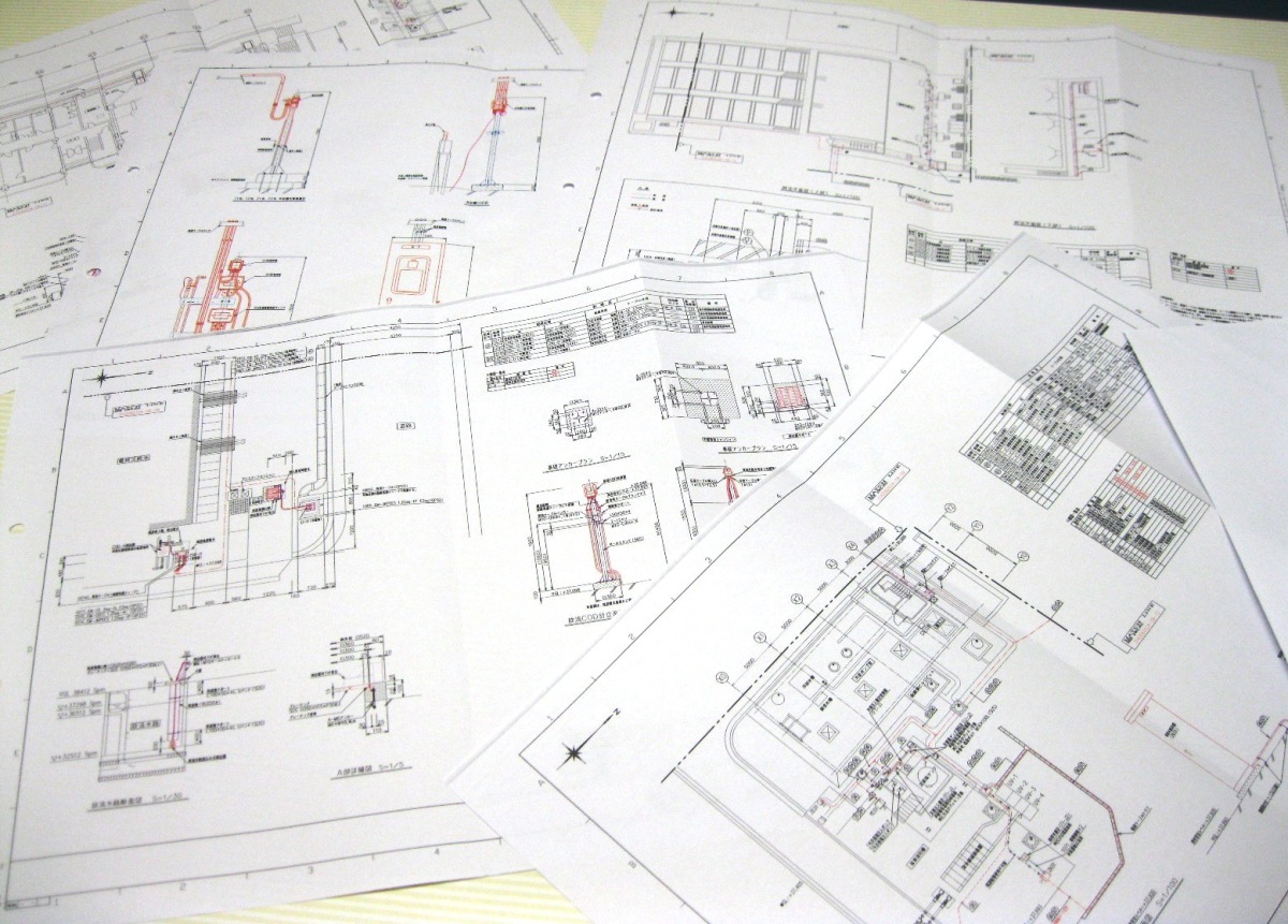 手描き図面のCAD化・CADトレース・設計製図・施工図の作製支援