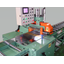 Aluminum automatic circular saw cutting machine with automatic sizing device and pusher device.