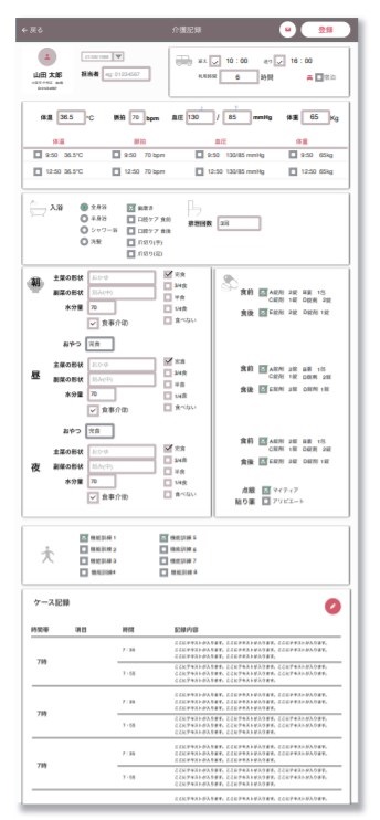 介護記録アプリ『ケアシェア』