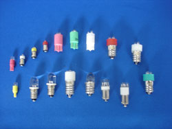 口金、電圧、発行色を組み合わせた特注可能！ LED表示灯ランプ