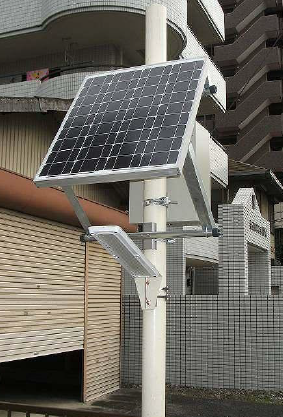 LED防犯灯『太陽電池・ボックスセット(屋外・円柱取付け用)』