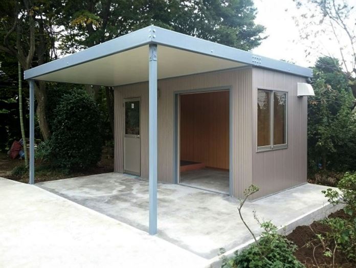 ユニットハウス施工事例【農機具用倉庫】