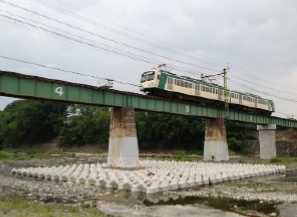   橋脚根固工ブロック施工事例