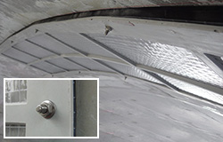 ガイナメッシュ工法Dタイプ　〔はく落対策＋漏水対策工(導水工)〕