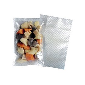 Nylon printed standard bag for vacuum boiling, heat-resistant up to 95 degrees for 30 minutes (checkered pattern white)