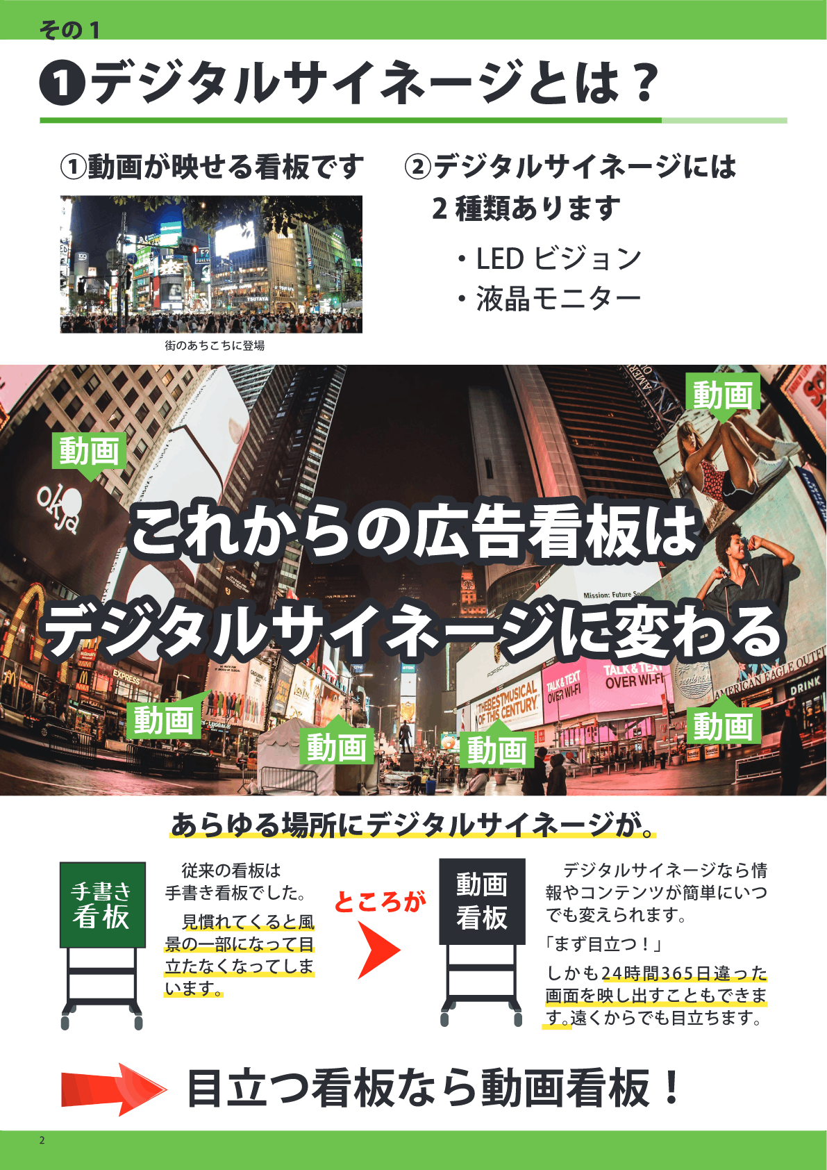 訴求力アップ！LEDデジタルサイネージ