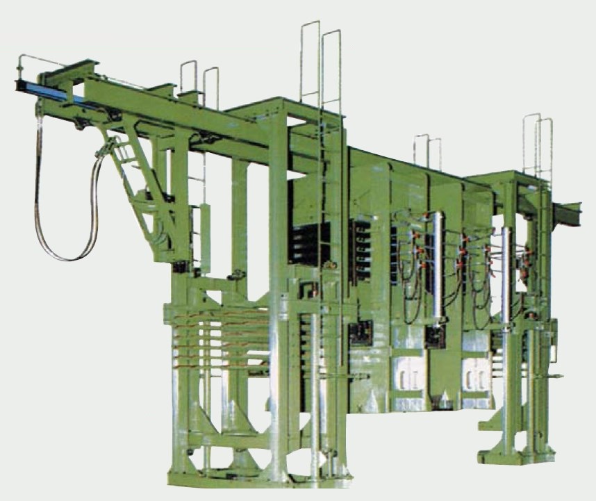 製造用プレス装置『タイル用多段プレス』【油圧プレス】