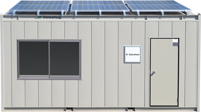 ソーラーシステムハウス【仮設ハウスの電力を自家発電!】