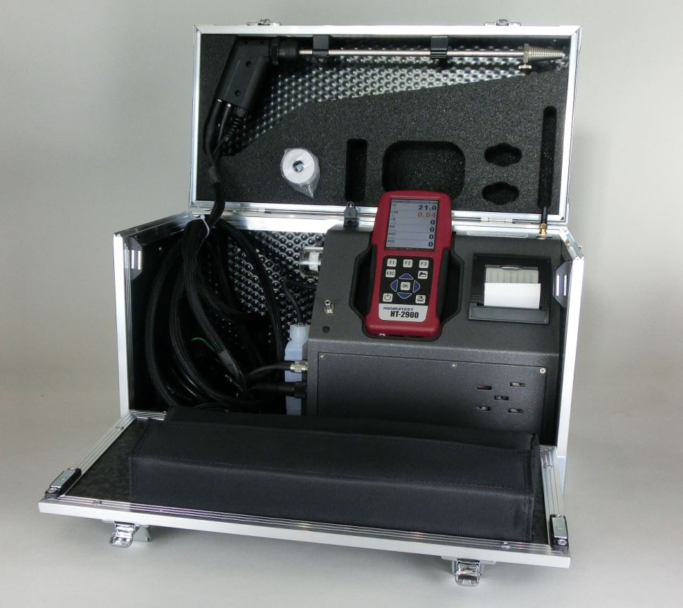 ポータブル燃焼排ガス分析計　※リモコンで本体操作が可能