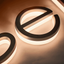 Stylish LED sign with a luxurious feel, Paris letter with backlit illumination.
