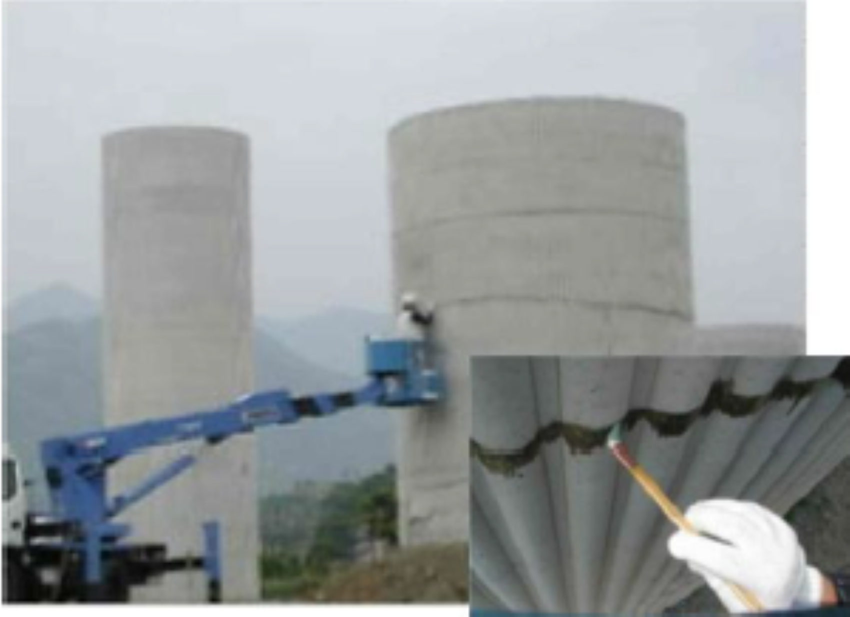 ヒビ割れ低減加工！。 ひび割れ補修工法