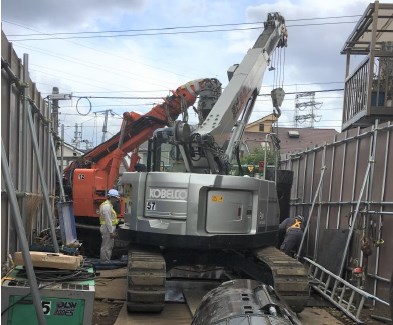 【施工事例】場所打ち杭引抜工事