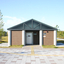 Outdoor toilet unit, steel frame construction