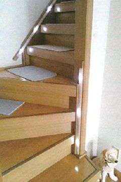 【ステップライト施工事例】L型階段