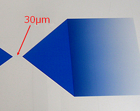 高精彩インキ【100μmレベルの微細デザインが可能に！】