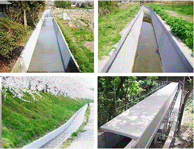 農業水利施設補修工法　靭性モルタル ライニング工法