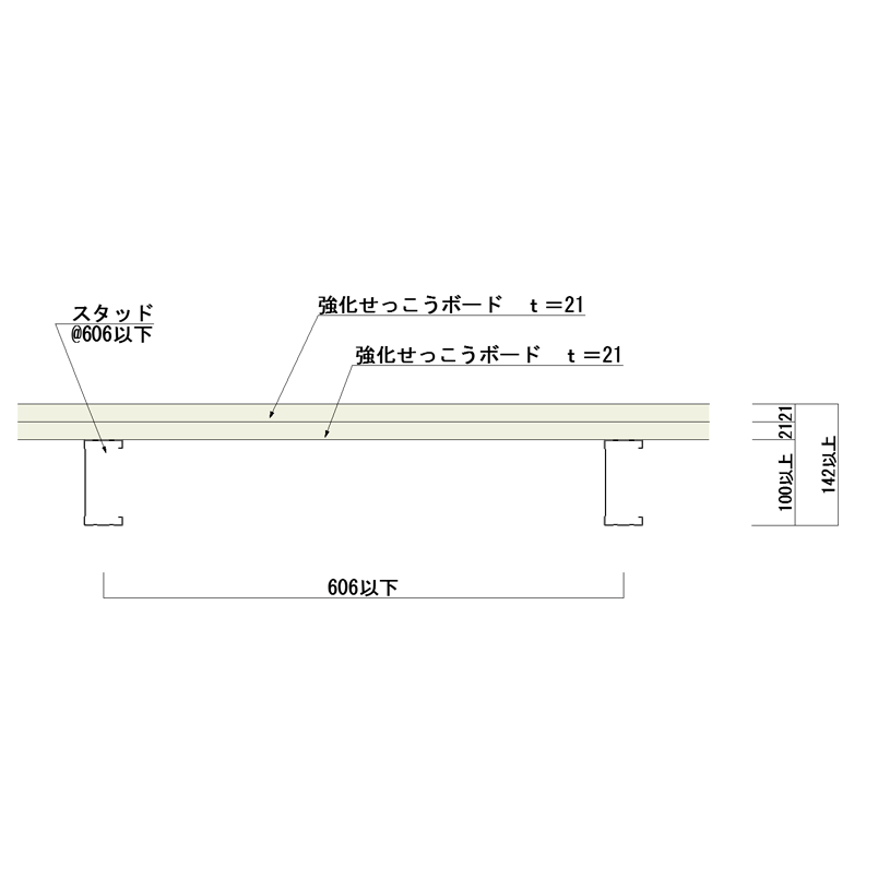 片面1時間耐火間仕切壁「STウォール100」 | チヨダウーテ - Powered by イプロス