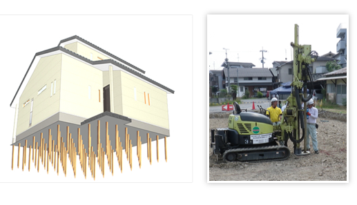 【地盤補強工法】ウッディフォース工法