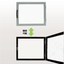 Window frame for touch panel, IP30