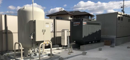 LPガス発電機【ホスピス新築F社様へのケース】