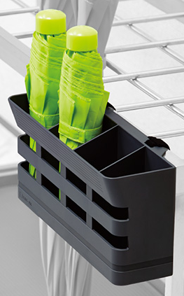 イマン　ポワージュ傘立て　プラスチック受け付き 折りたたみ傘のカサ立て キングジム | イプロス