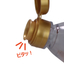 A plastic cap that has good liquid flow and is less likely to drip.