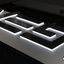 立体感のあるLEDサイン。フレームレスのゼロチャンネル背側面発光