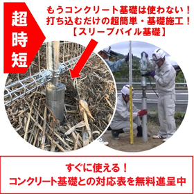 【超時短・打ち込むだけ!】鋼管杭基礎『スリーブパイル』