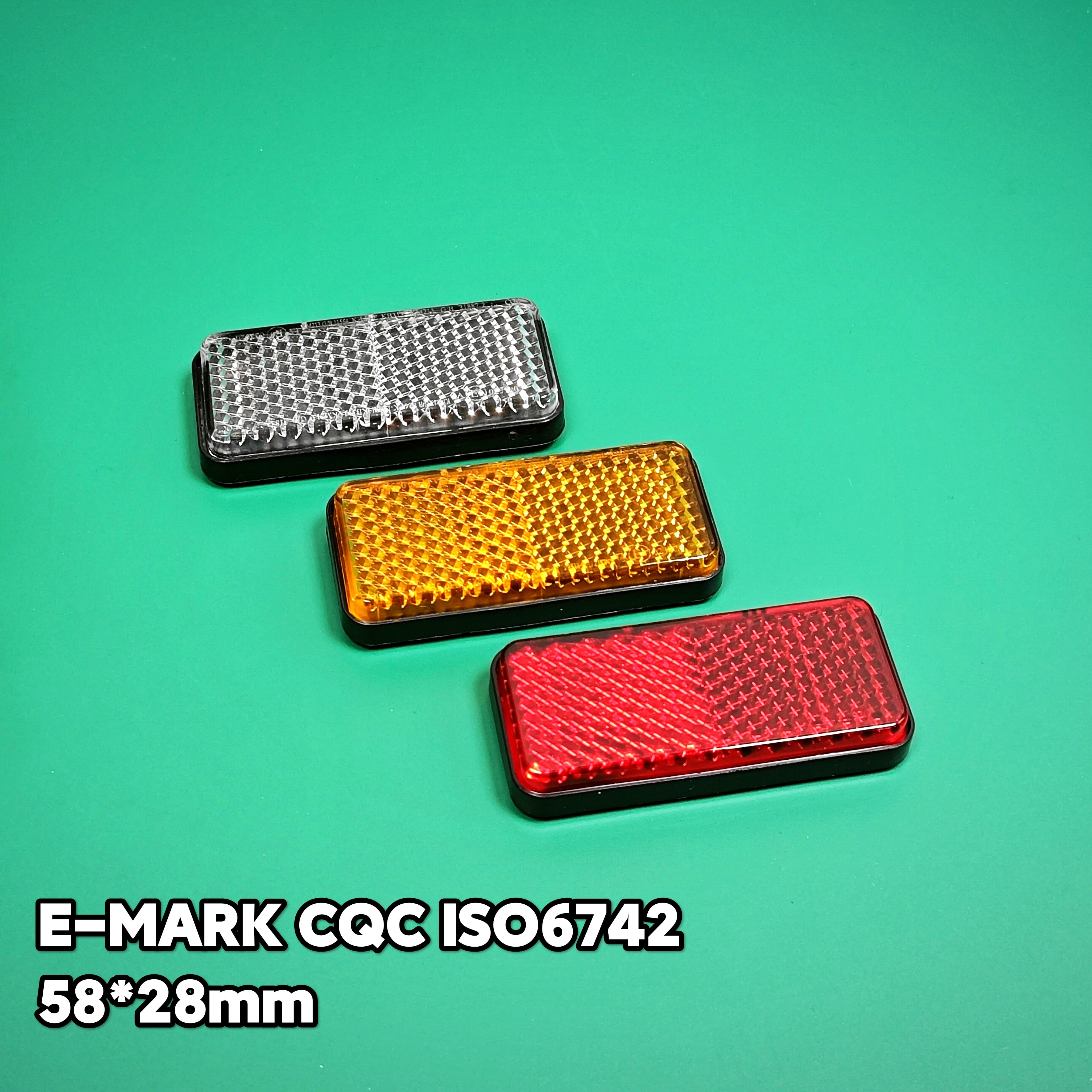 58x28mm 長方形 再帰反射板 ・リフレクター KM213 上海科光実業