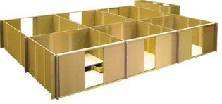 避難所用間仕切り 「エコボード間仕切り」