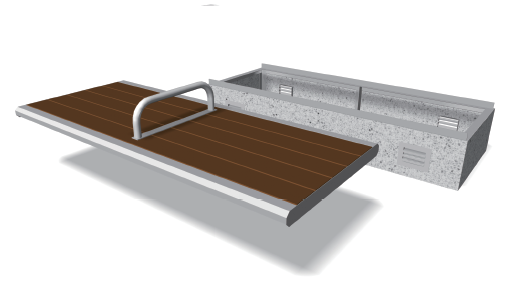 防災収納ベンチ