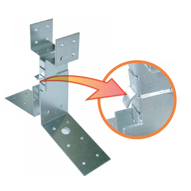 高耐食性めっき鋼板製棟金具