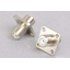 Coaxial connector relay adapter, both sides F female, panel mount with screw, 75Ω.
