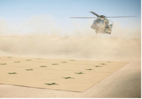 簡易展開ヘリパッド　～高耐久性・軽量マット～