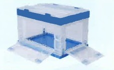 収納グッズ『フタ付コンテナ2面トビラ』