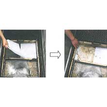 グリース阻集器用スーパー吸着材　「グリマット」