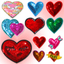 Seal & iron-on adhesive dual-use type heart-shaped sequin patch