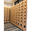 Create a stylish and chic space with a wood grain locker.