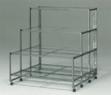 オープンシェルフ　マルチ3段テーブル　アースシェルフ