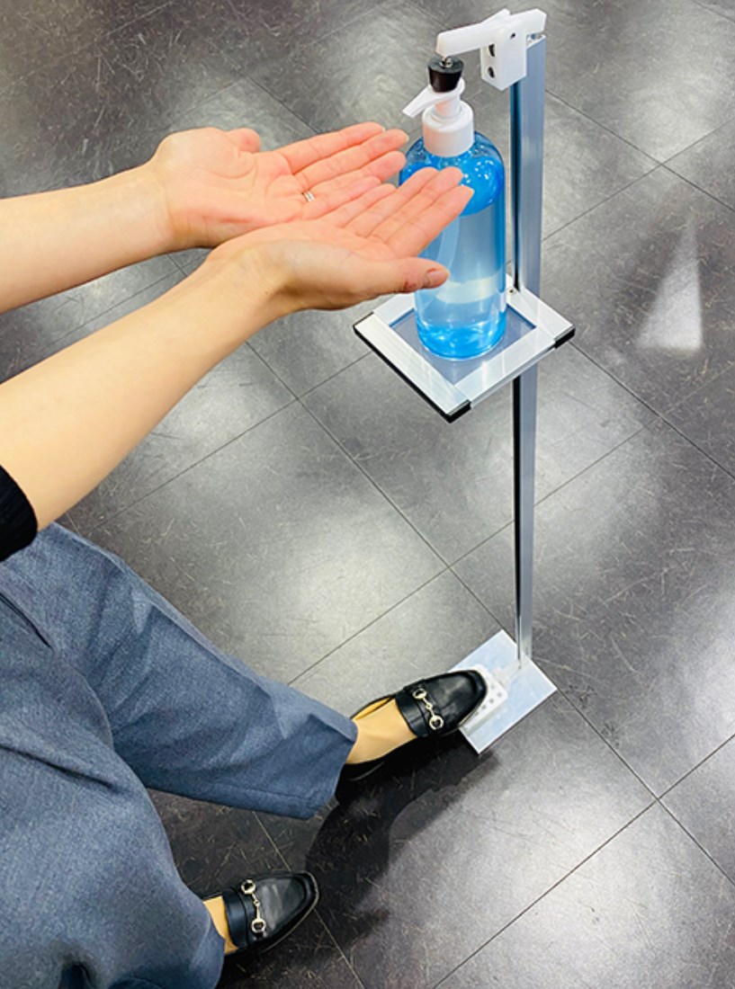 足踏み式消毒スタンド