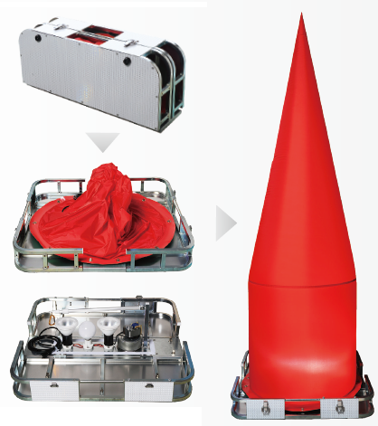 NEWエアージャンボコーン　赤　円錐型エアーポール NEWエアージャンボコーン 赤 円錐型エアーポール : 資材